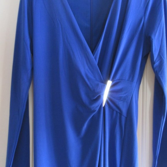 London Times Blue Knit Dress - Picture 3 of 8